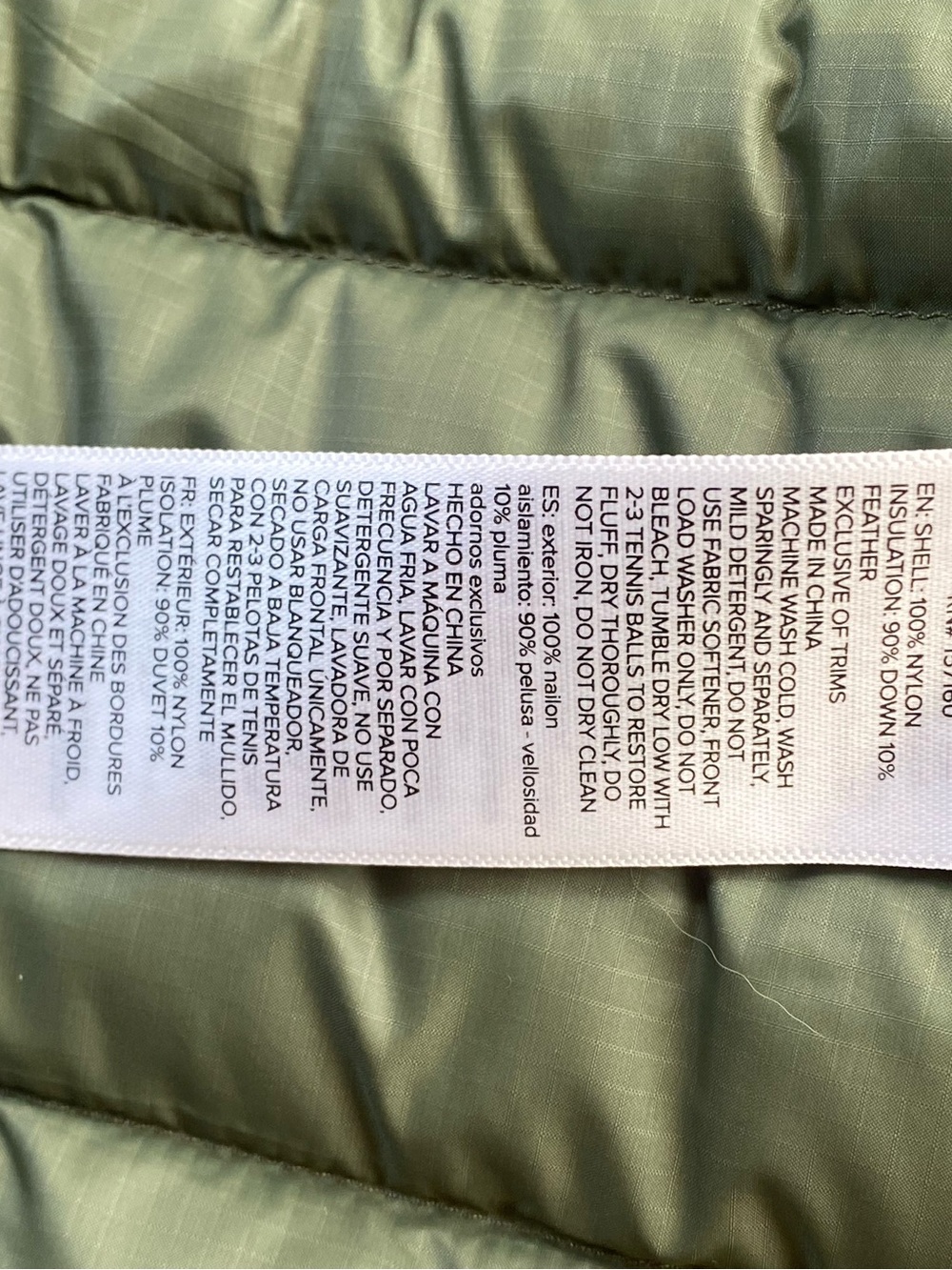 Cotopaxi Fuego Hooded Down Jacket | Olive Green with Pink & Orange | Small - Picture 7 of 8